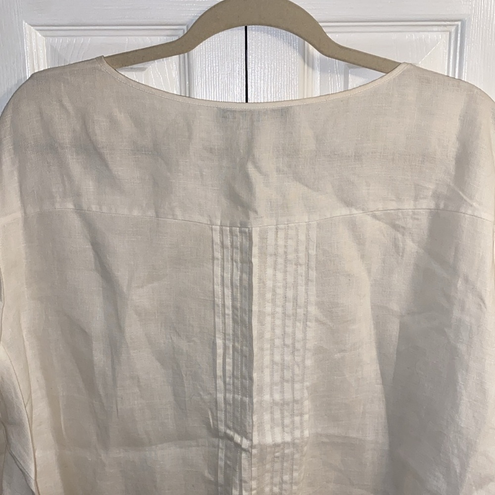 Lafayette 148 NY Linen Tunic Shirt - Picture 8 of 10